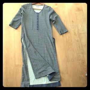 Long striped soft cotton tunic from Anthropologie